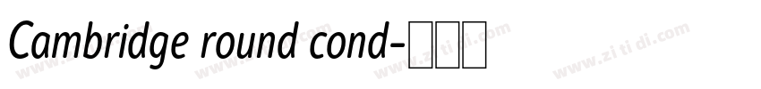 Cambridge round cond字体转换